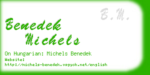 benedek michels business card